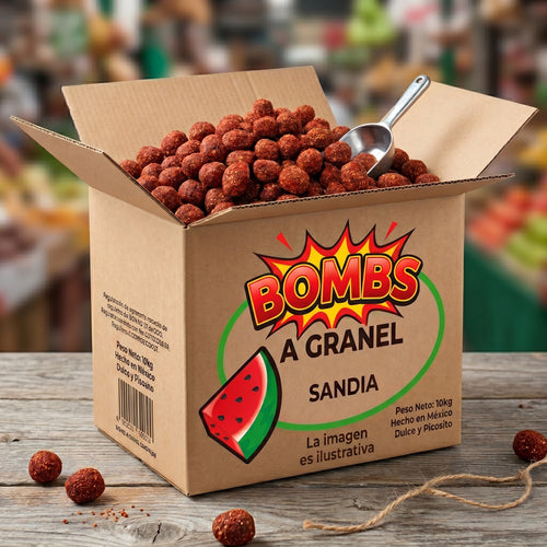 Caja A Granel Tarry Bombs Sandía 10kg Bolitas De Chile