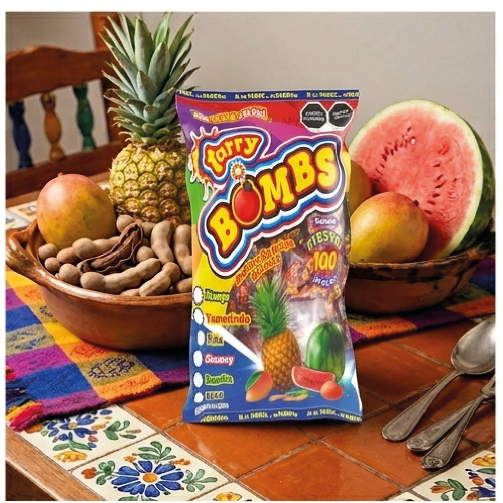Bolsa Tarry Bombs Sandía 413gr 100pz Bolitas De Chile