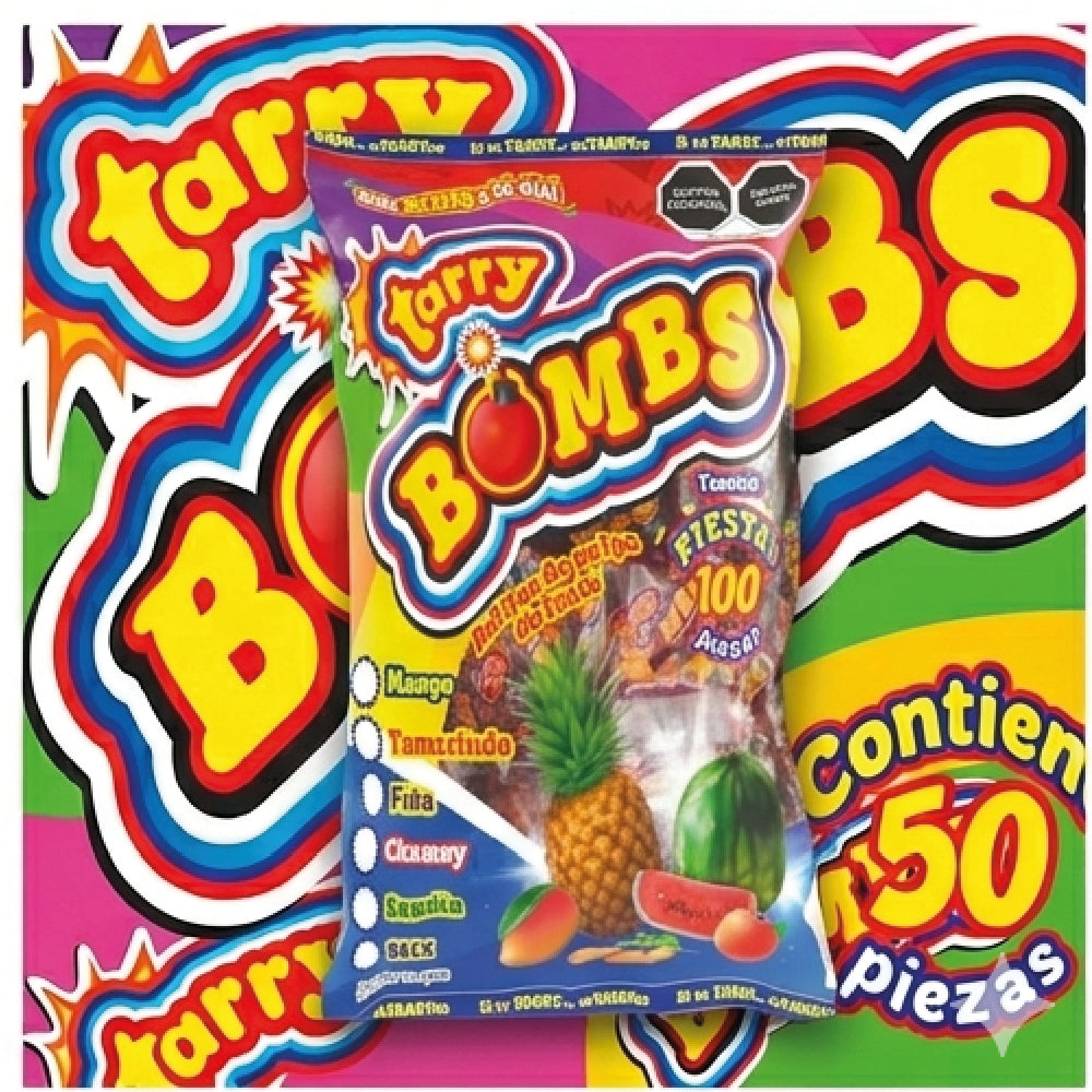 Bolsa Tarry Bombs Sandía 413gr 100pz Bolitas De Chile